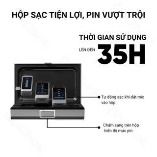 Micro Thu Âm Không Dây GoChek ULTRA S24 Tích Hợp 2 Chân Cắm, Sử Dụng Live, Quay, Ghi Âm, BH 24 Tháng