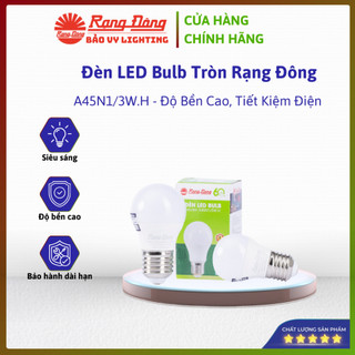 ​Bóng đèn LED Bulb tròn 3W Rạng Đông A45N1/3W – Tiết kiệm điện, bảo vệ mắt, tuổi thọ cao