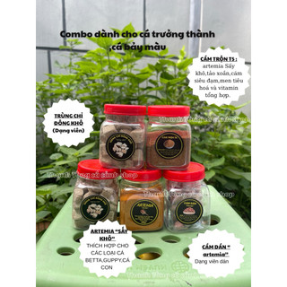 (MỚI) CÁM DÁN KÍNH MIX 3 giàu dinh dưỡng giúp cá khỏe, tăng size lên màu đẹp.