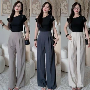 Quần tây nữ, quần âu dáng suông dài vải {Gold Nhật Loại 1}BIGSIZE dáng dài form đẹp.