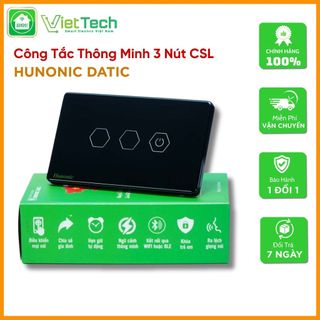 Công tắc cảm ứng Hunonic Datic 3 Nút CSL kết nối Wifi điều khiển mọi thiết bị từ xa qua điện thoại