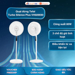 Quạt đứng Tefal Turbo Silence Plus VH689690 - 3 mức gió - Bảo hành chính hãng 24 tháng