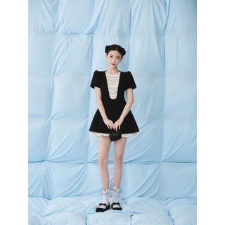 Đầm OLV chiết eo đứng form thanh lịch A Line White Layered Mini Dress nhiều màu phù hợp đi tiệc