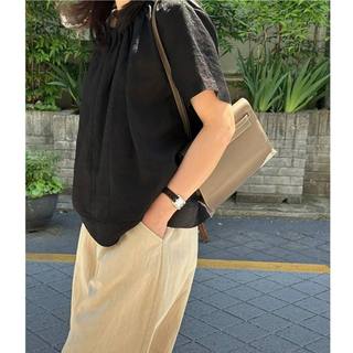 𝗠𝗮𝗱𝗶   A03 - |LY LINEN| - Áo linen cổ rút