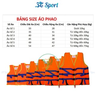 Áo phao bơi cứu hộ cứu sinh đủ size số 1-6 cho trẻ em người lớn –  An toàn cao cấp
