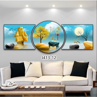 Size Lớn Bộ Tranh Treo Tường Tráng Gương In Uv 5D Cao Cấp. Trang Trí Nhà Cửa,Phòng Khách, Làm Quà Tặng Tân Gia