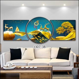Size Lớn Bộ Tranh Treo Tường Tráng Gương In Uv 5D Cao Cấp. Trang Trí Nhà Cửa,Phòng Khách, Làm Quà Tặng Tân Gia