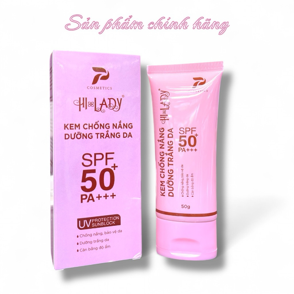 Kem Chống Nắng Dưỡng Trắng Da Hilady SPF 50+ PA+++ 50gram Chính Hãng