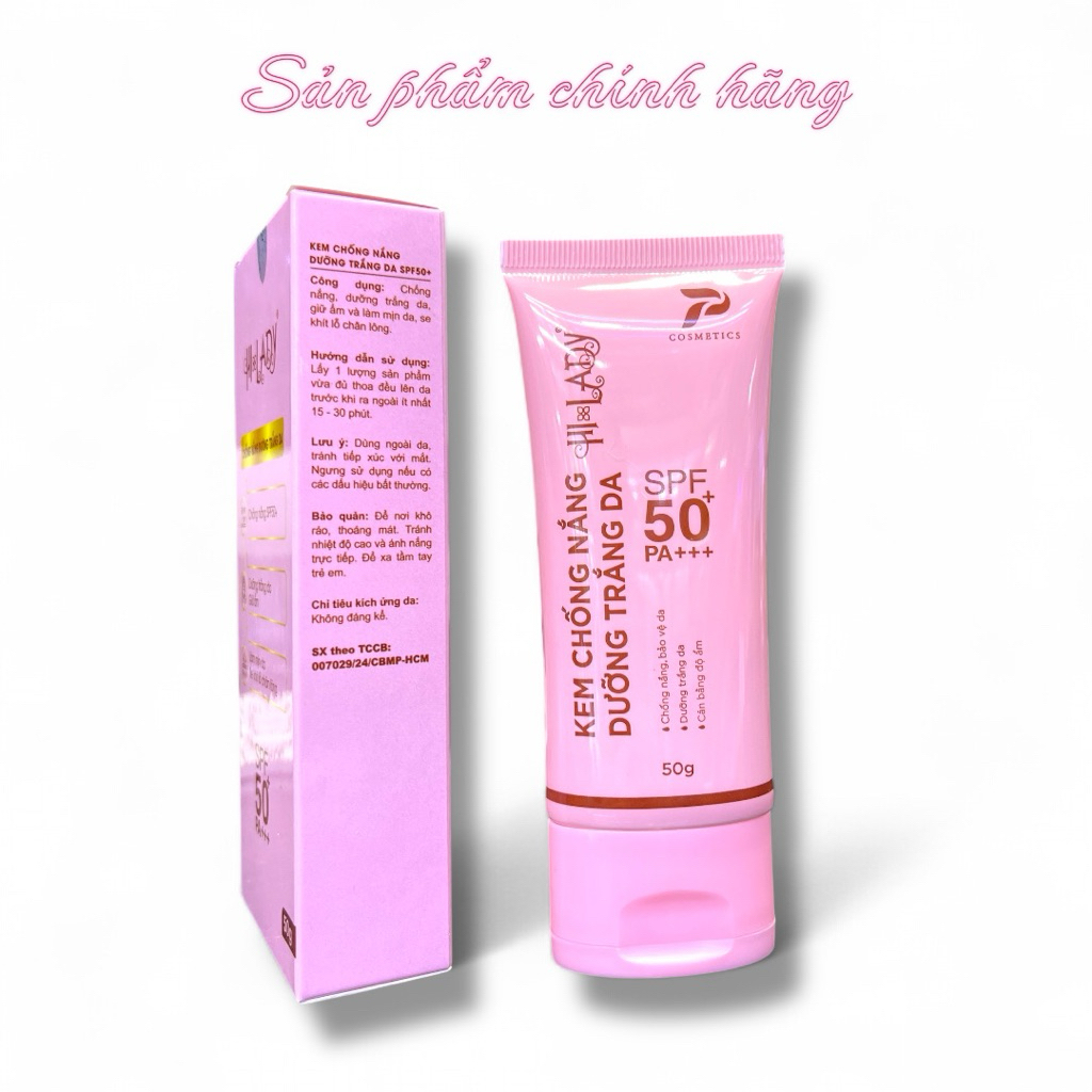 Kem Chống Nắng Dưỡng Trắng Da Hilady SPF 50+ PA+++ 50gram Chính Hãng