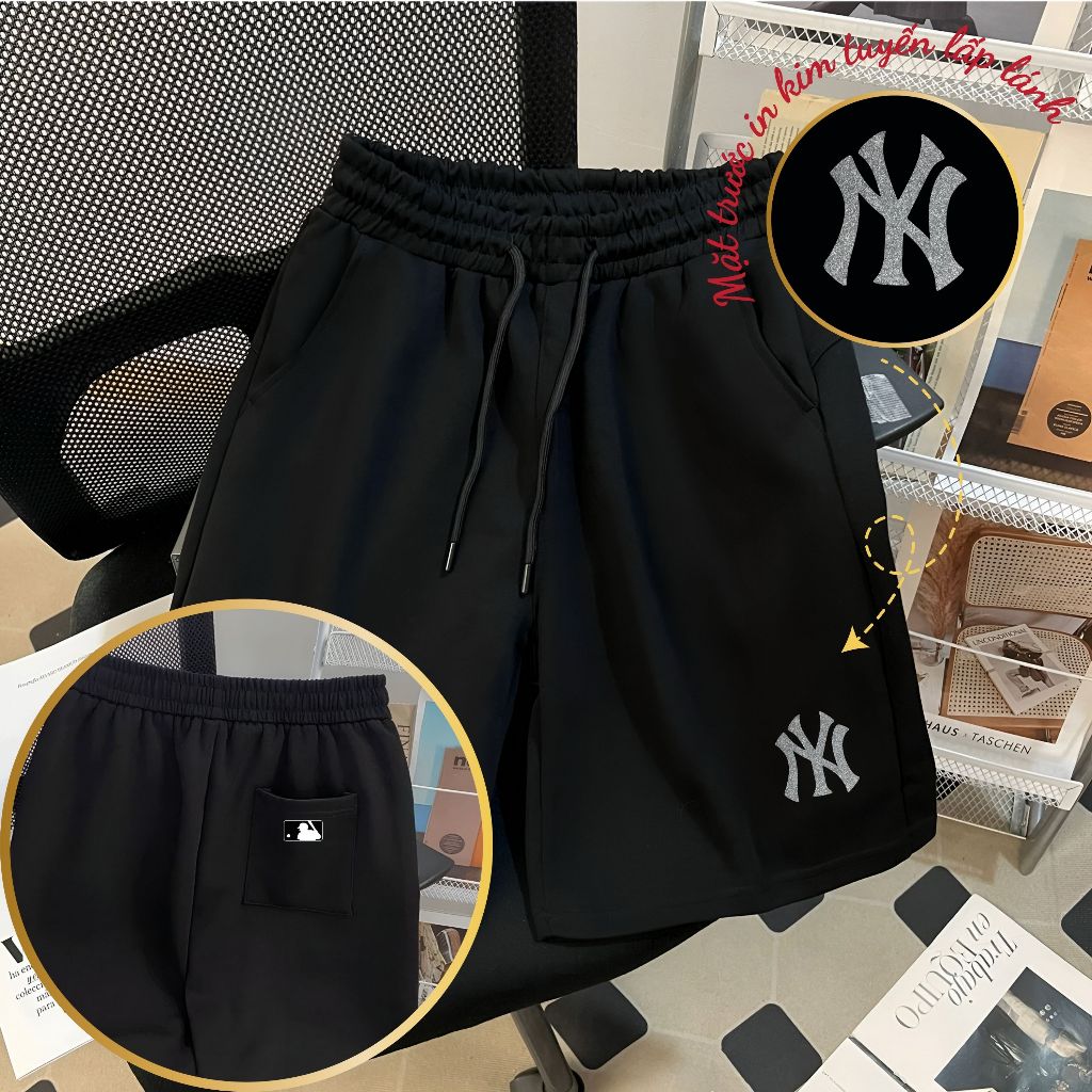[Nỉ Cao Cấp] Quần Short NYC New York LA Boston Dáng Ngắn Nam Nữ Nỉ Cao Cấp Đứng Form Không Xù Bai Nhão QS009