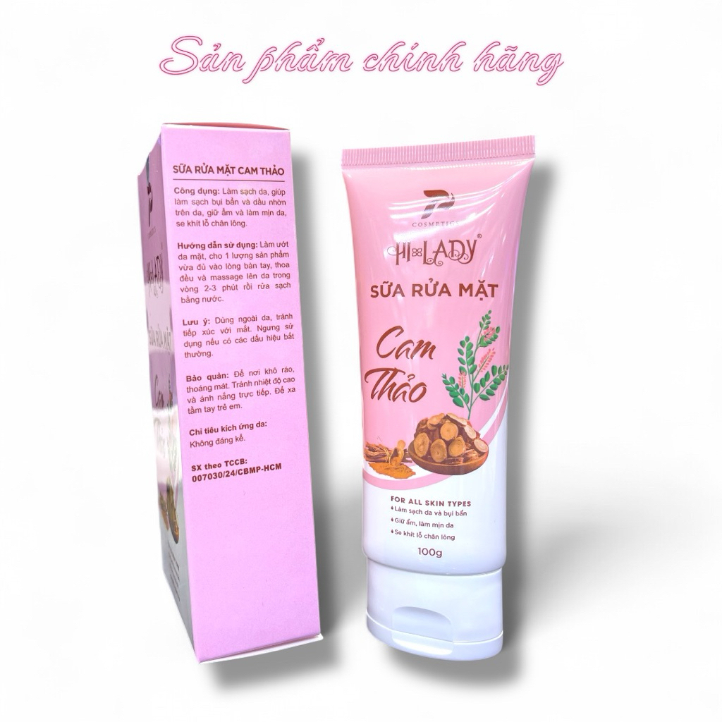 Sữa Rửa Mặt Hilady Cam Thảo 100gram Chính Hãng