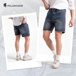 Quần short nam, Chất liệu Jean Cao Cấp, Form Regular thoải mái, linh hoạt - POLOMANOR