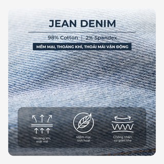 Quần short nam, Chất liệu Jean Cao Cấp, Form Regular thoải mái, linh hoạt - POLOMANOR