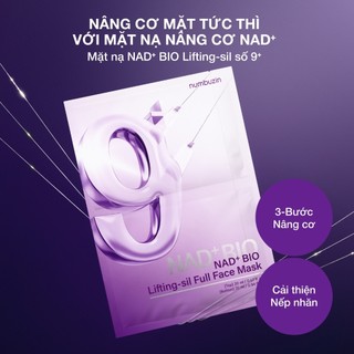 Mặt nạ giấy NUMBUZIN No.9+ Nad+ Bio Lifting-Sil Full Face Mask hỗ trợ nâng cơ, chống lão hoá 20ml