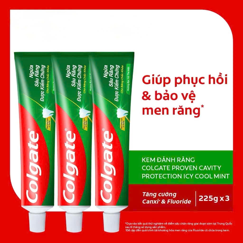 Kem đánh răng Colgate ngừa sâu răng răng chắc khỏe 225g/tuýp