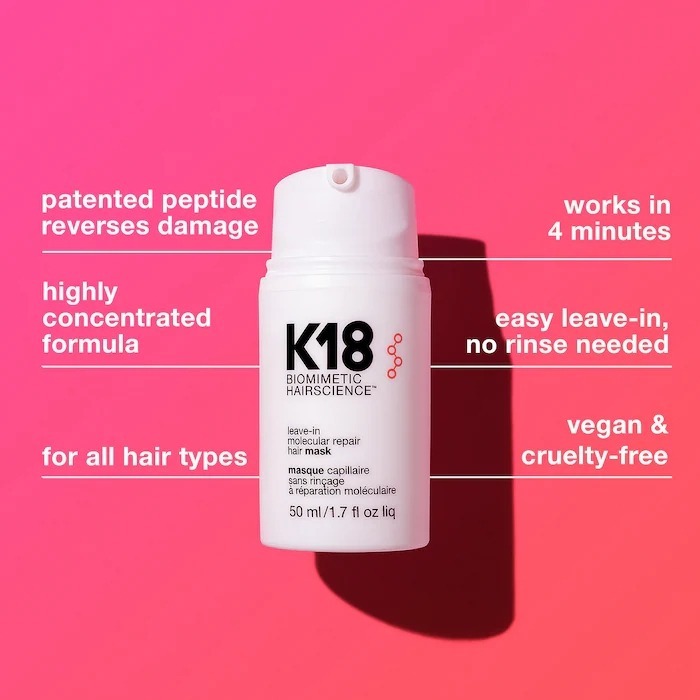 Kem dưỡng phục hồi tóc K18 Biomimetic Hairscience Leave-In Molecular Repair Hair Mask 50ml