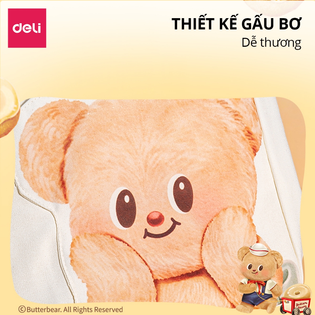 Túi Tote Túi Học Thêm ButterBear x Deli Siêu Dễ Thương Ngăn Chứa Rộng Đáp Ứng Mọi Nhu Cầu Học Sinh Sinh Viên