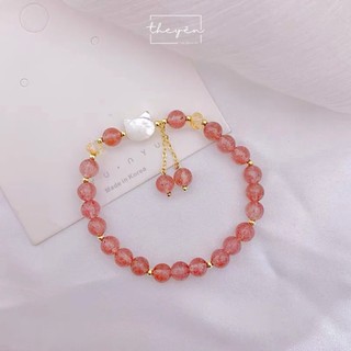 Yumi - Vòng tay Ngọc Miêu - Thạch Anh Hồng - Quà Tặng Thời Trang, Dễ Thương Cho Nữ