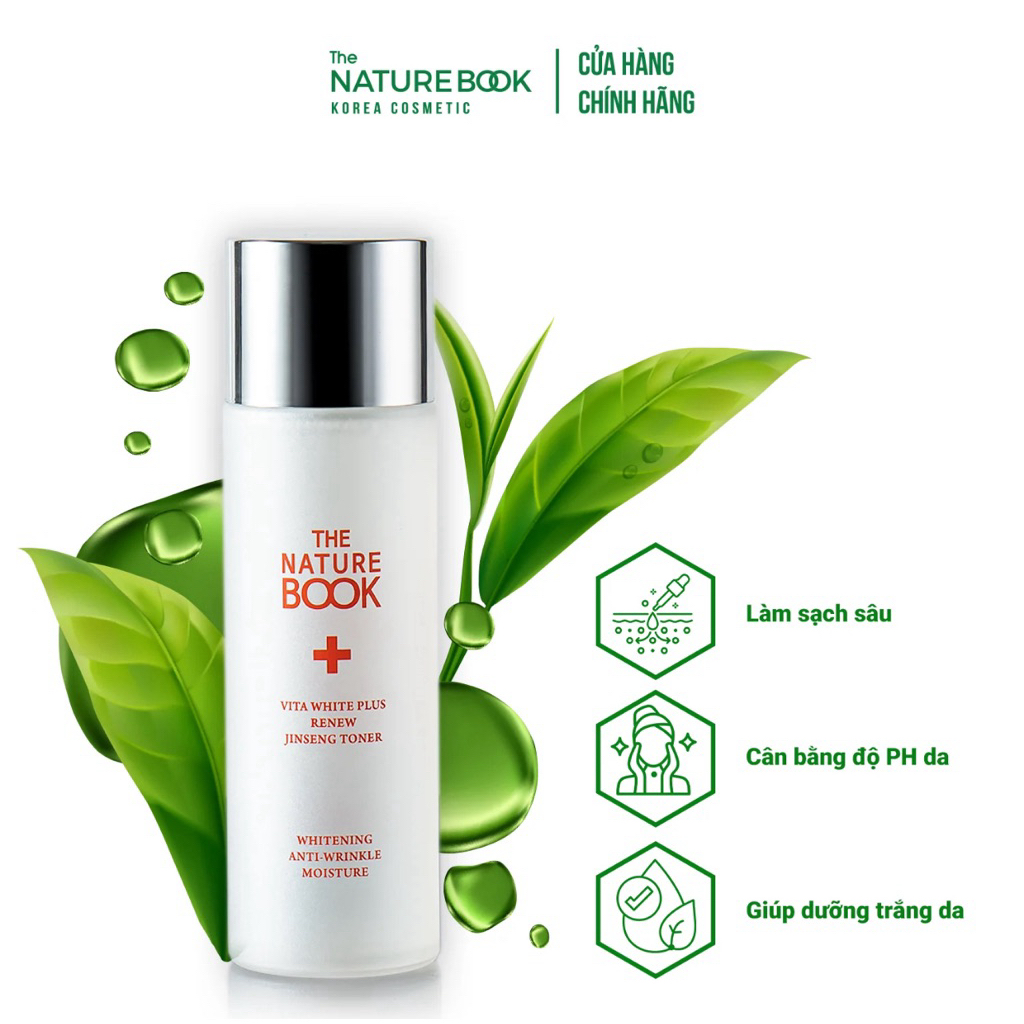 Nước Hoa Hồng Dưỡng Trắng Da The Nature Book Dung Tích 120ml Chính Hãng Hàn Quốc