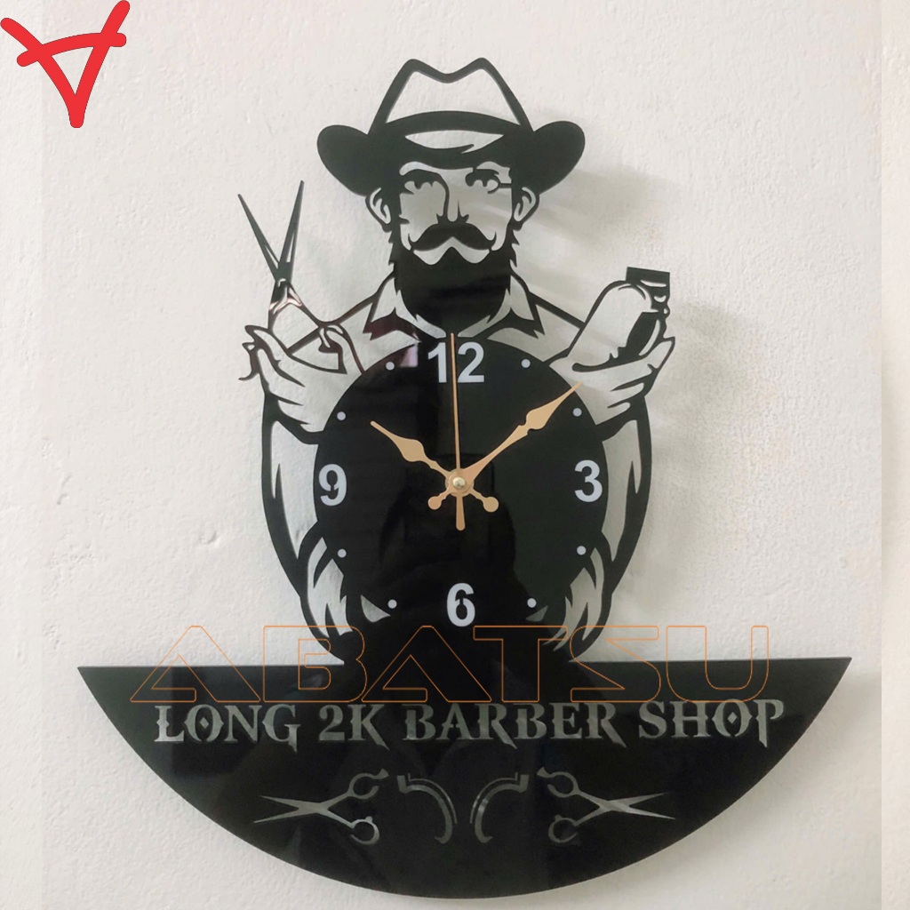 ( Bảo Hành 3 Năm ) Đồng Hồ Treo Tường  Abatsu Điểm Nhấn Chuẩn Chất Cho Tiệm Tóc – Barbershop