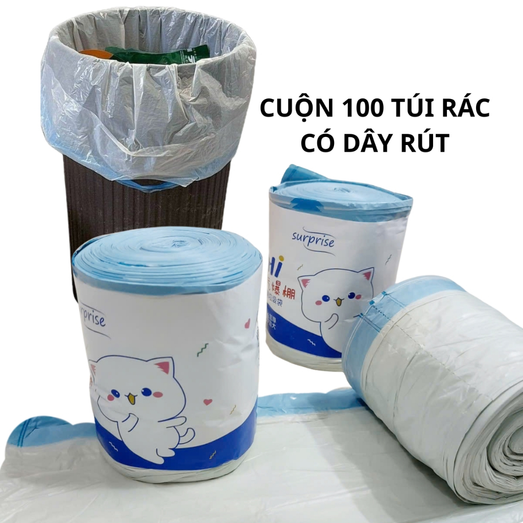 Cuộn túi rác có dây rút tiện lợi | Shopee Việt Nam