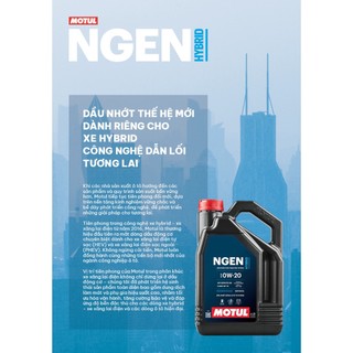 Dầu Nhớt Động Cơ Ô Tô Hybrid MOTUL NGEN HYBRID 0W-20 4L