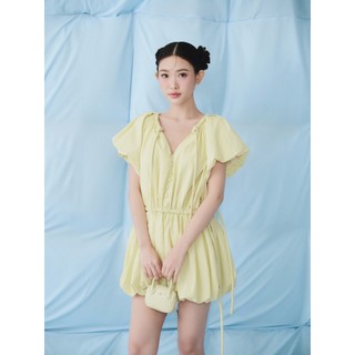 Đầm bí OLV dáng suông rộng cổ V Parachute Vneck Puff Sleeves Dress năng động trẻ trung
