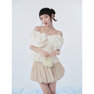 Áo trễ vai OLV nữ co giãn thoải mái tôn dáng Wimberly Top màu pastel dễ thương
