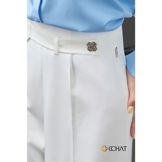 Quần Ống Rộng 𝐂𝐂𝐇𝐀𝐓 Dáng Suồng Kiểu Elan Chất Liệu Tuytsi Cao Cấp 15QDS2075ST