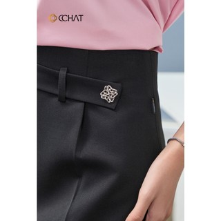 Quần Ống Rộng 𝐂𝐂𝐇𝐀𝐓 Dáng Suồng Kiểu Elan Chất Liệu Tuytsi Cao Cấp 15QDS2075ST