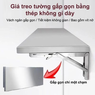 Giá để đồ treo tường INOX Kệ gấp gọn đa năng Tấm dày Giá treo Nhà bếp