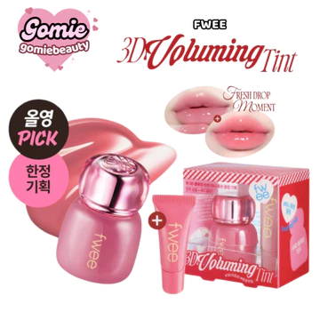 (Tặng Mini) Set Son Tint Bóng Fwee 3D Voluming Tint