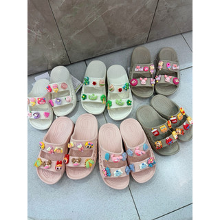 (Không Kèm Sticker) Dép Nhựa Trơn  Em Bé 2 Quai / Mieo Shoes D3062 D3063 D3064