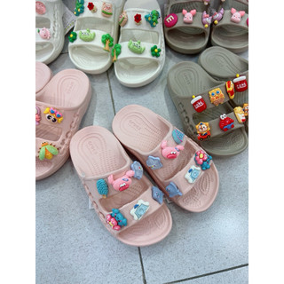(Không Kèm Sticker) Dép Nhựa Trơn  Em Bé 2 Quai / Mieo Shoes D3062 D3063 D3064
