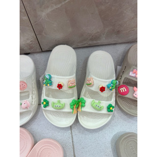 (Không Kèm Sticker) Dép Nhựa Trơn  Em Bé 2 Quai / Mieo Shoes D3062 D3063 D3064