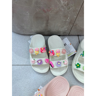 (Không Kèm Sticker) Dép Nhựa Trơn  Em Bé 2 Quai / Mieo Shoes D3062 D3063 D3064