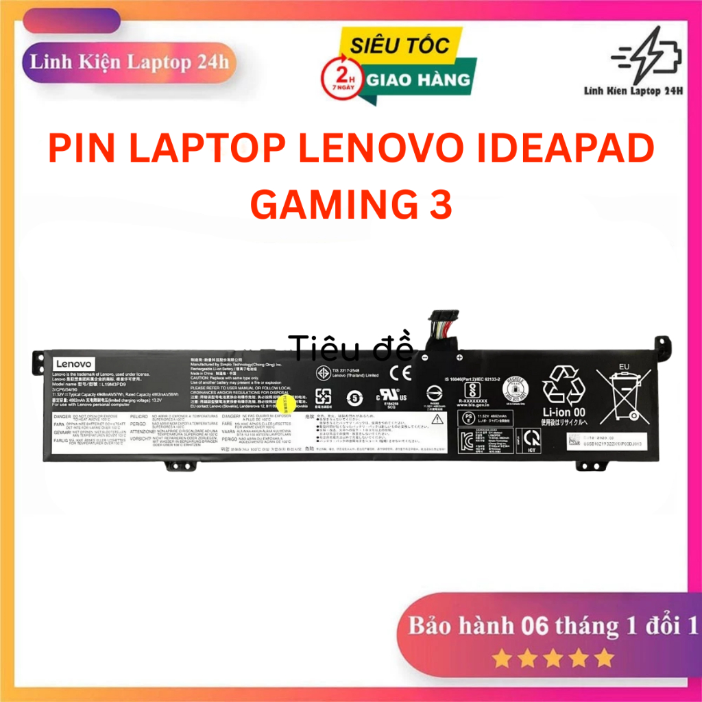 Batterie Ordinateur Portable L19D3PF4 L19M3PF7 Pour Lenovo Ideapad Creator 5 Gaming 3 ThinkBook