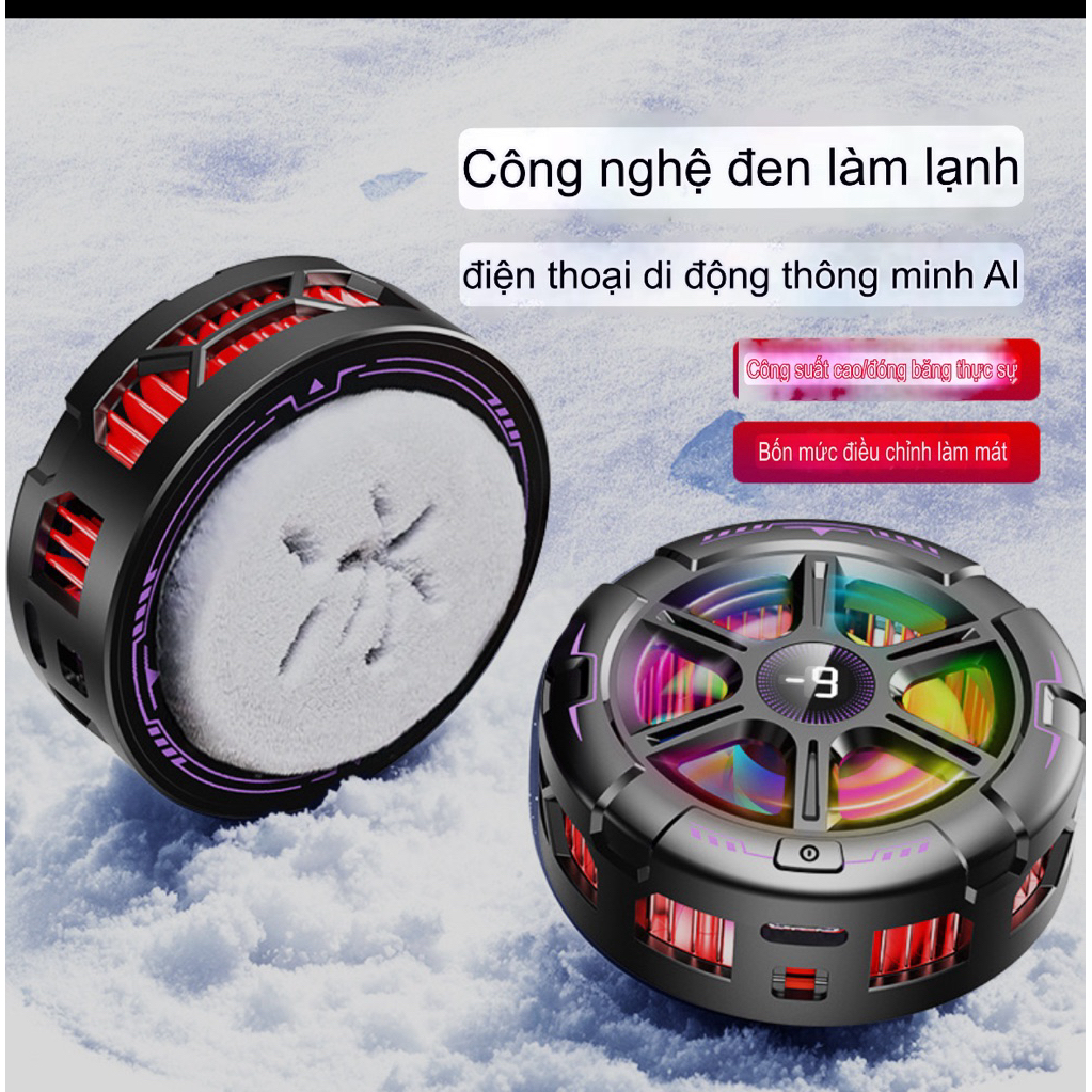 Quạt tản nhiệt sò lạnh K21 AI(15W)- TH shops- hỗ trợ làm mát điện thoại/máy tính bảng