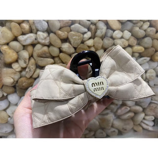 kẹp tóc nơ min be viền chỉ thiết kế nhẹ nhàng hot trend 2025-size 13cm