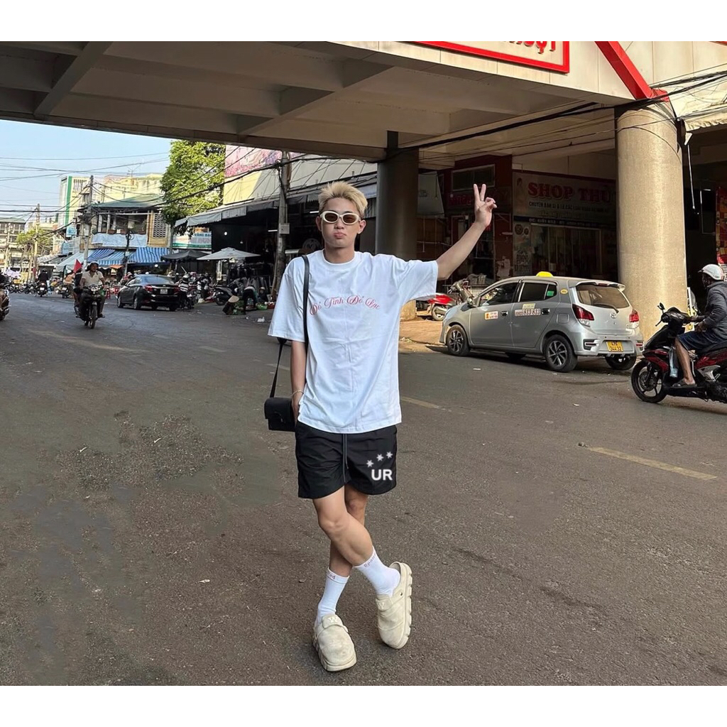 Quần Short Ngắn Trên Gối Streetwear Nam Nữ Vải NỈ Chân Cua Hình In Sắc Nét Keeshy Club