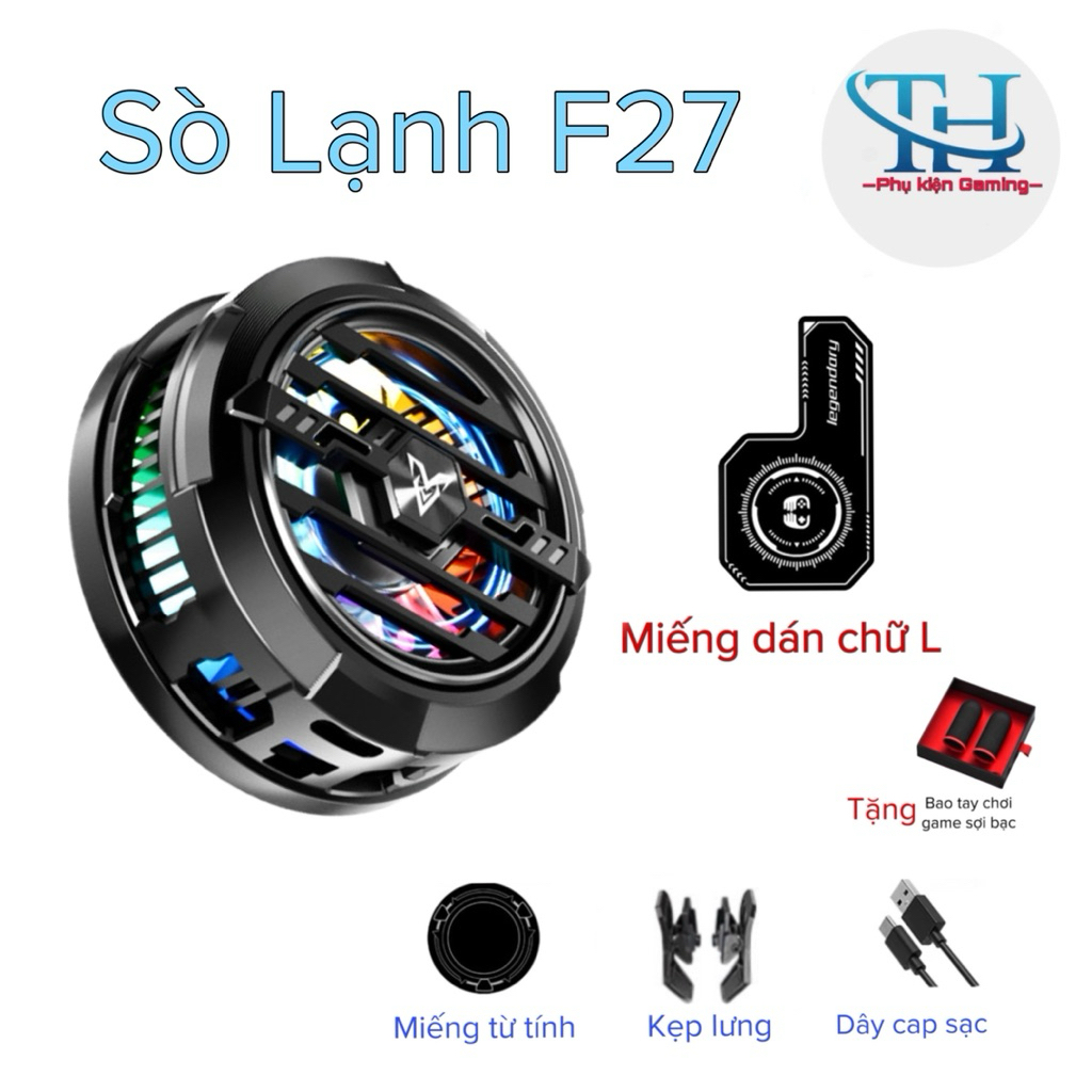 Quạt tản nhiệt sò lạnh F27(15W) - TH shops- hỗ trợ làm mát điện thoại/máy tính bảng