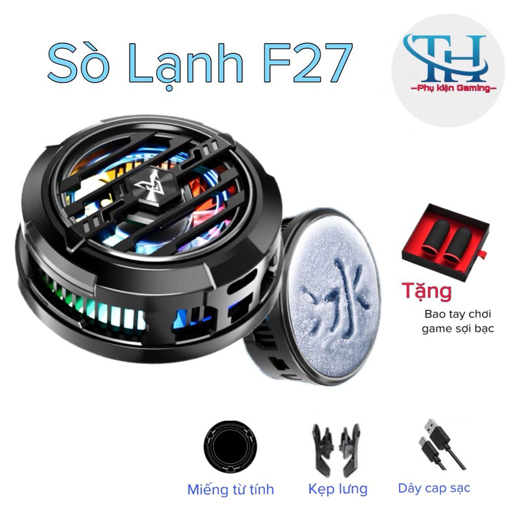 Quạt tản nhiệt sò lạnh F27(15W) - TH shops- hỗ trợ làm mát điện thoại/máy tính bảng