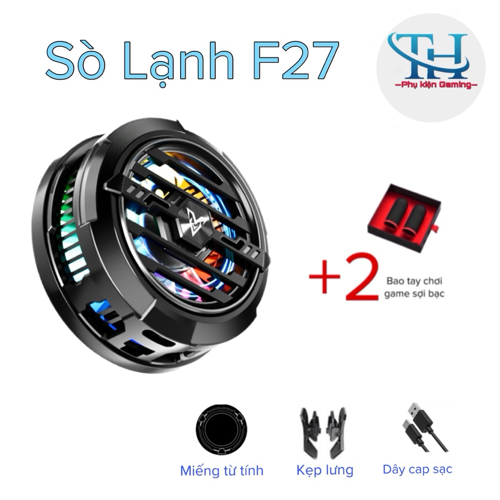 Quạt tản nhiệt sò lạnh F27(15W) - TH shops- hỗ trợ làm mát điện thoại/máy tính bảng