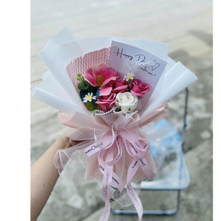SET bó hoa sáp mix 3, 5, 7 bông đẹp làm quà tặng [Sinh nhật, Valentine, Noel, 20/10, 20/11..] (Maya Flower)