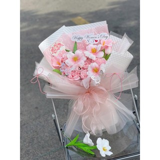 SET bó hoa sáp mix 10, 15 bông đẹp làm quà tặng [Sinh nhật, Valentine, Noel, 20/10, 20/11..] (Maya Flower)