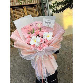 SET bó hoa sáp mix 10, 15 bông đẹp làm quà tặng [Sinh nhật, Valentine, Noel, 20/10, 20/11..] (Maya Flower)