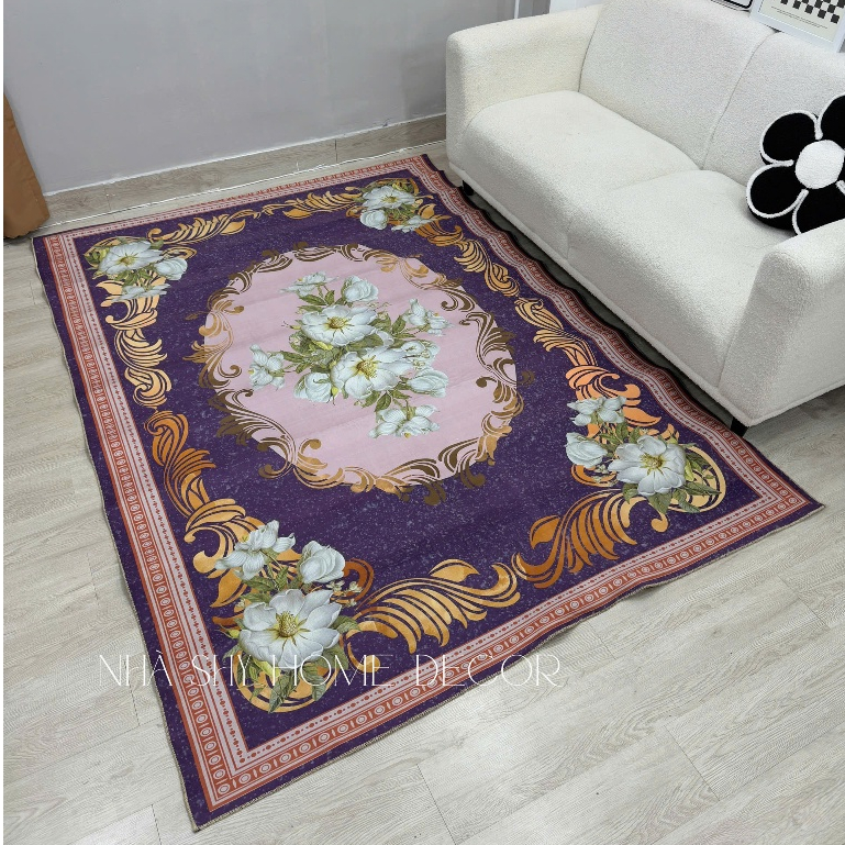 Thảm Lì Bali 5D - Thảm Trải Sàn Cao Cấp - Size 2m3x1m6 - Nhà Shy Home Decor