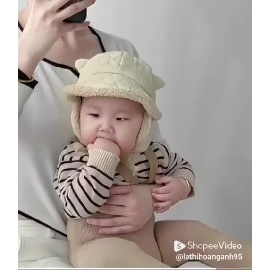 Mũ Trẻ Em Mùa Đông Dày Dặn Cực Ấm Sang Trọng Đông Bắc Chống Gió Mũ Ấm Sang Trọng Nón Xô Bảo Vệ Tai 3-8 tuổi