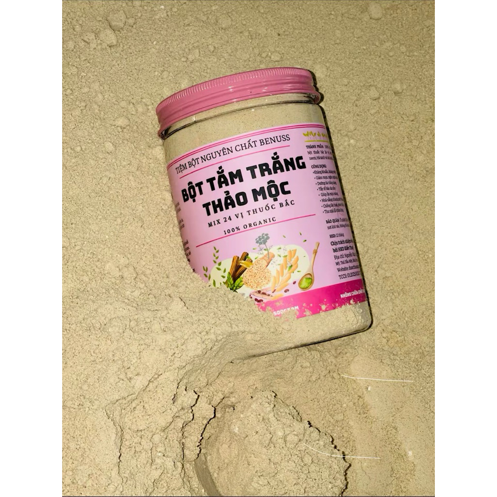 [mix Thuốcbac] Bột Tắm Trắng Thảo Mộc 24 Vị ThuốcBắc 500Gram ( tặng nia)
