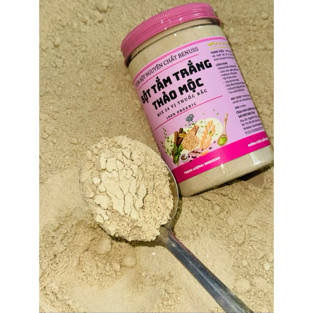 [mix Thuốcbac] Bột Tắm Trắng Thảo Mộc 24 Vị ThuốcBắc 500Gram ( tặng nia)